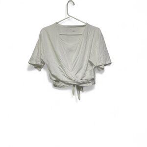 Aerie crossover white crop top Size Medium